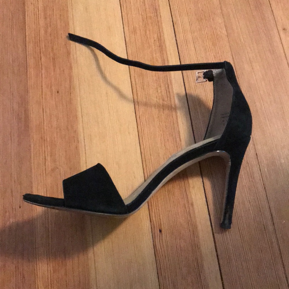 Black strappy heels